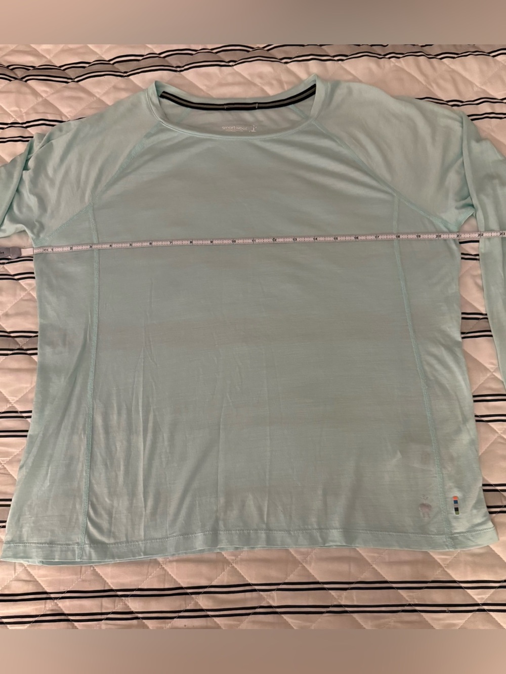 Women’s Smartwool Light Turquoise Medium Merino Sport 120 EUC Lightweight - Picture 9 of 11